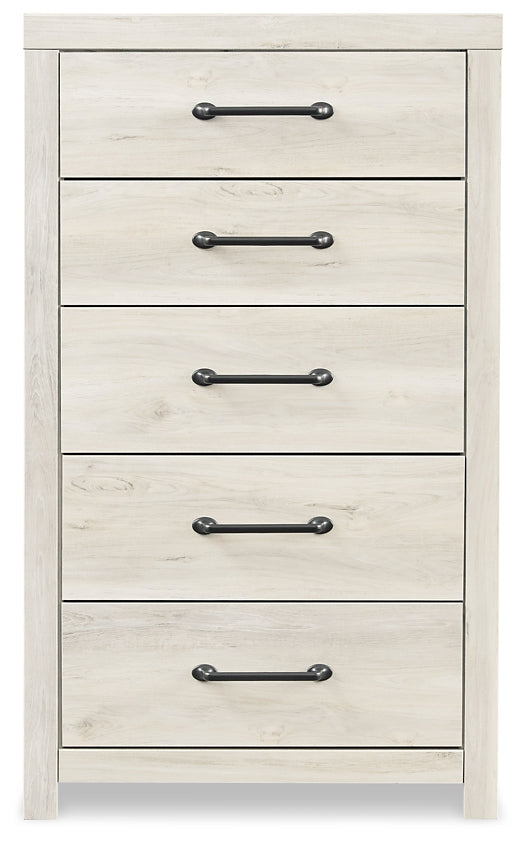 Cambeck Panel Bed With 2 Storage Drawers With Mirrored Dresser, Chest And 2 Nightstands
