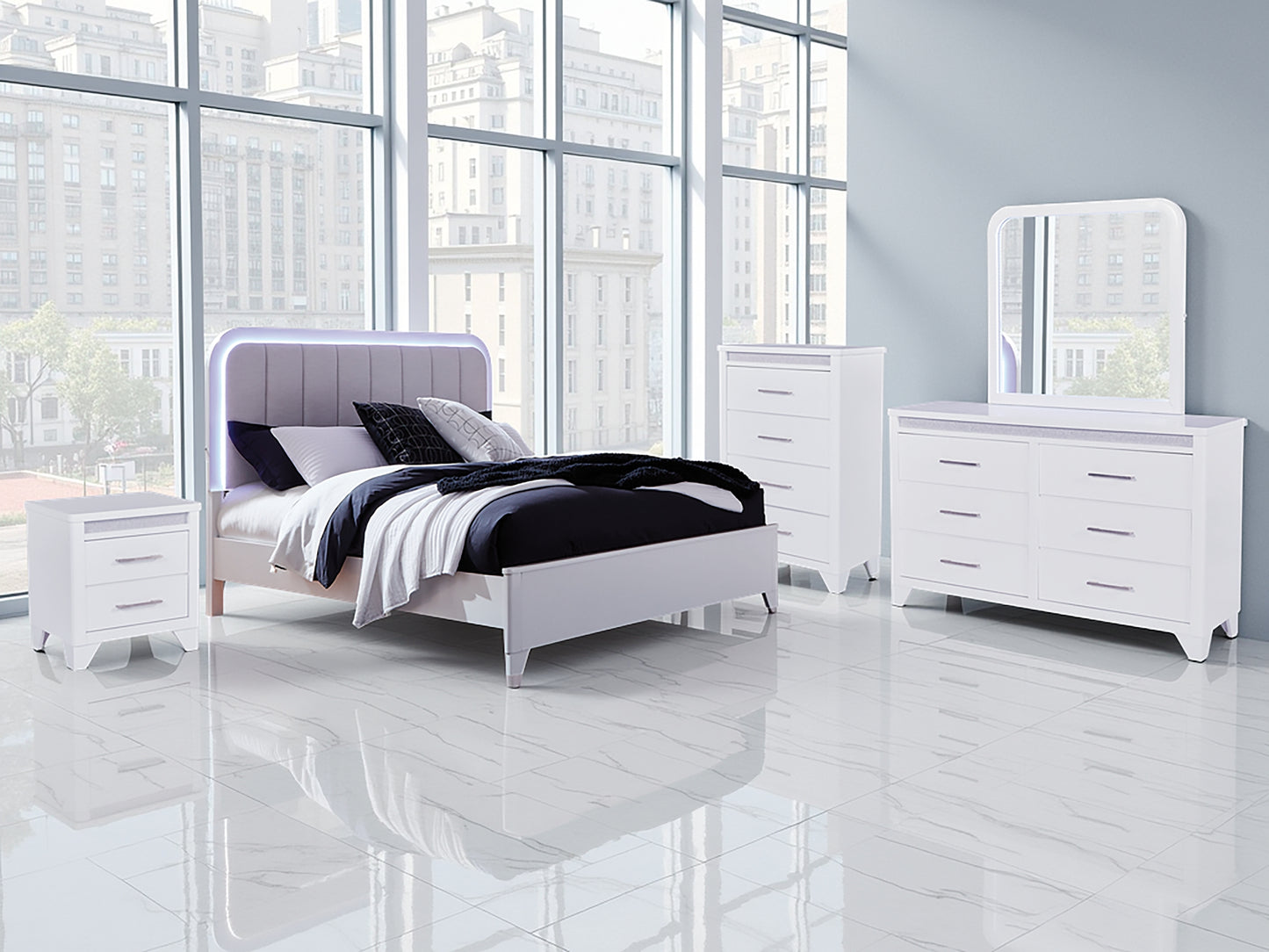 Jarlee Upholstered Panel Bed