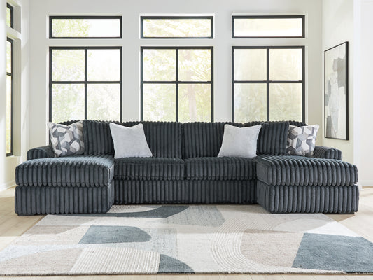 Midnight-Madness 3-Piece Double Chaise Sectional