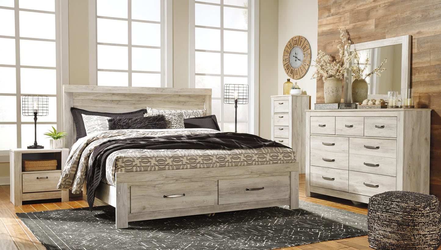 Bellaby  Platform Bed With 2 Storage Drawers With Mirrored Dresser, Chest And 2 Nightstands