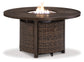 Paradise Trail Outdoor Fire Pit Table and 4 Chairs