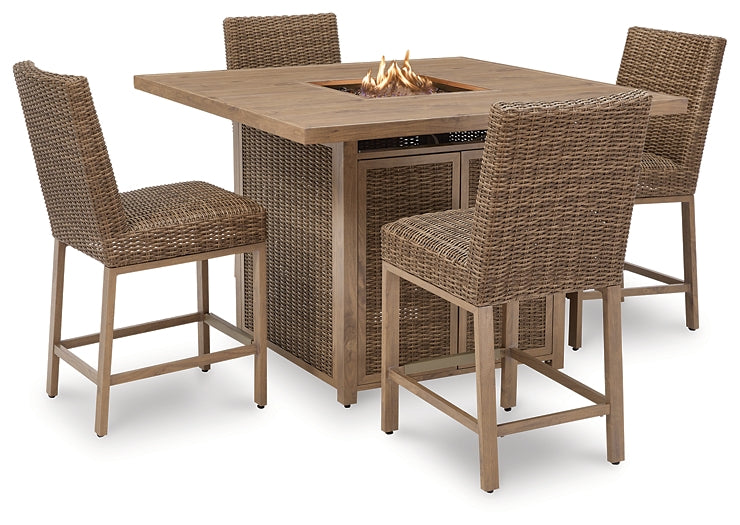 Walton Bridge Outdoor Bar Table and 4 Barstools