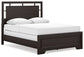 Covetown Queen Panel Bed with Mirrored Dresser, Chest and 2 Nightstands