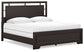 Covetown King Panel Bed with Mirrored Dresser, Chest and 2 Nightstands