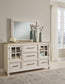 Shaybrock King Panel Bed with Mirrored Dresser