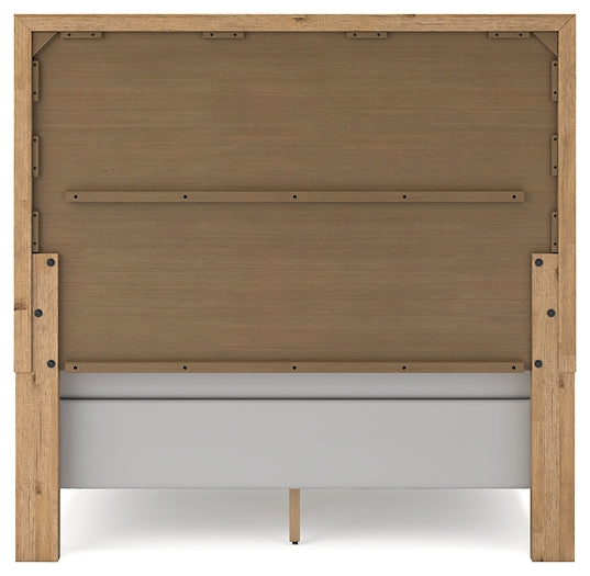 Galliden Queen Panel Bed with Mirrored Dresser