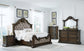 Maylee Queen Upholstered Bed with Mirrored Dresser, Chest and 2 Nightstands