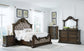 Maylee King Upholstered Bed with Mirrored Dresser, Chest and 2 Nightstands