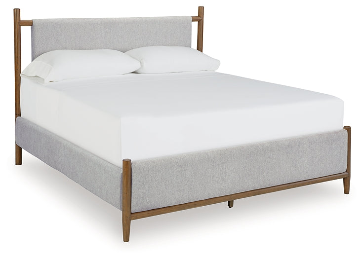 Lyncott California King Upholstered Bed with Dresser