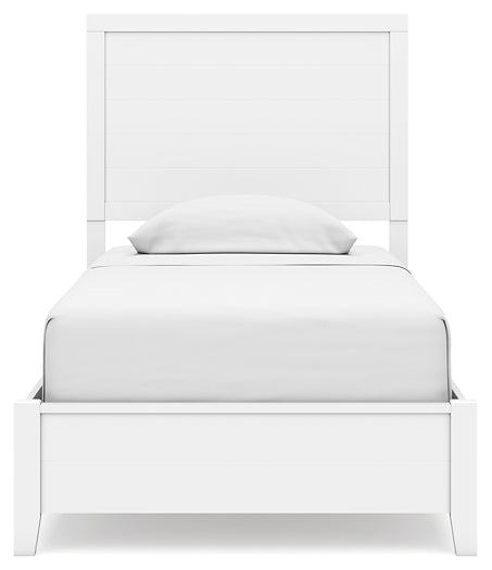 Binterglen Twin Panel Bed with Mirrored Dresser, Chest and Nightstand