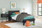 Socalle Twin Platform Bed with Dresser, Chest and Nightstand