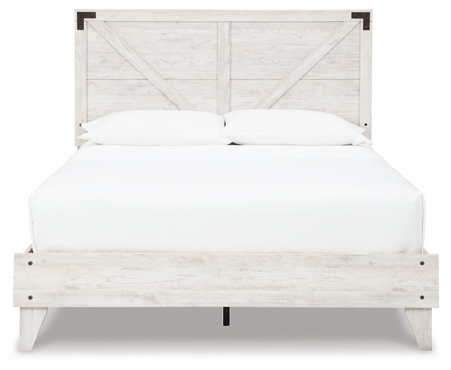 Shawburn Queen Panel Platform Bed with 2 Nightstands