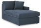 Modmax 8-Piece Double Chaise Sectional with Audio and Storage Consoles