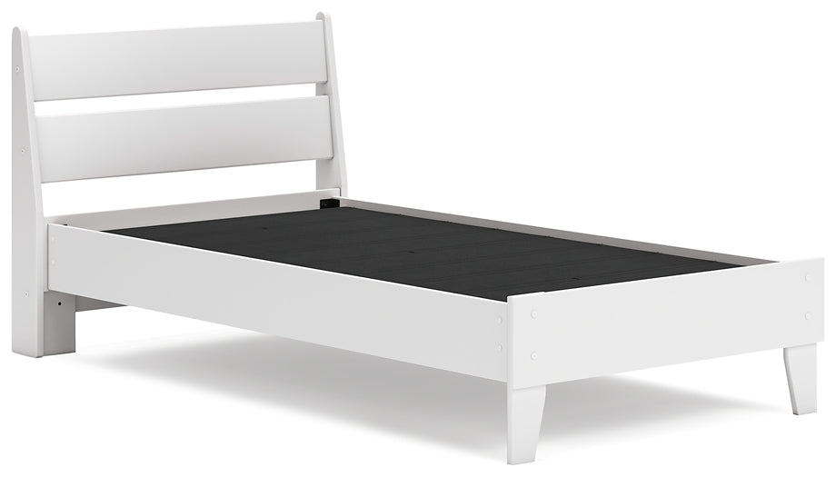 Socalle Twin Panel Platform Bed with Dresser and Chest