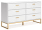 Socalle Twin Panel Headboard with Dresser and Chest