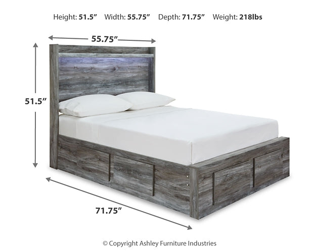 Baystorm  Panel Bed With 2 Storage Drawers