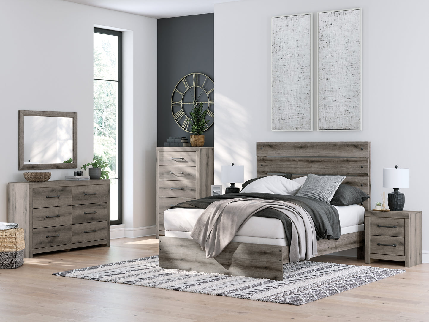 Graystorm Queen Panel Bed