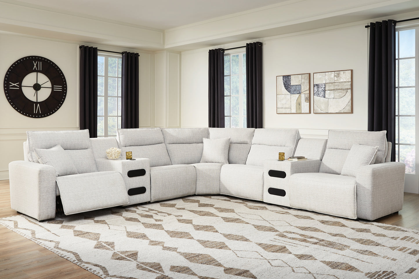 Modmax II 7-Piece Power Reclining Sectional with Audio Consoles