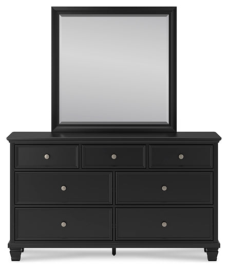 Lanolee Twin Panel Storage Bed, Dresser, Mirror and Nightstand