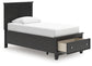 Lanolee Twin Panel Storage Bed, Dresser and Mirror