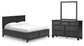Lanolee California King Panel Storage Bed, Dresser and Mirror