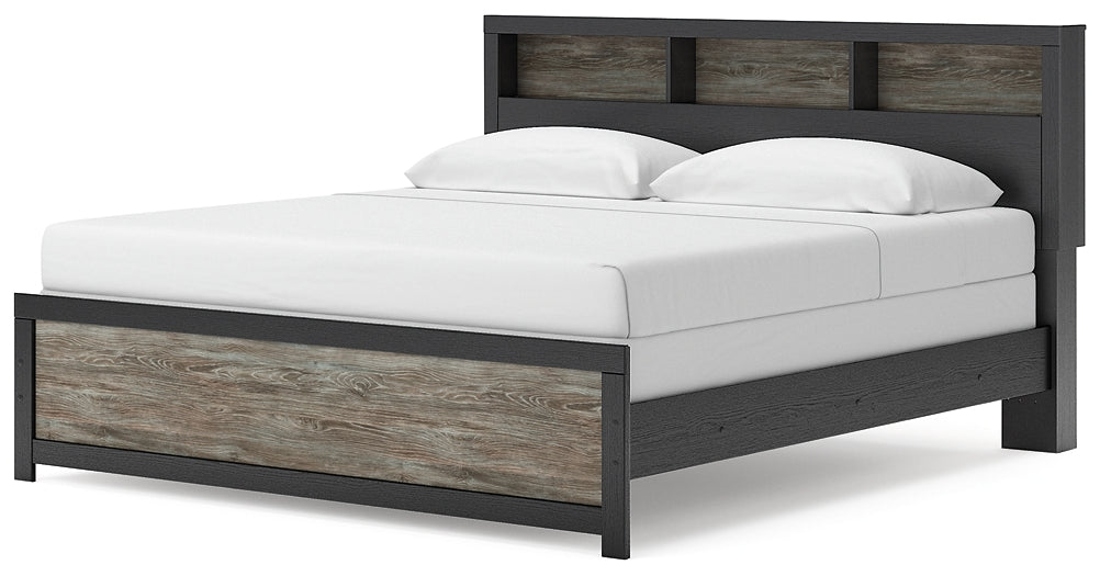 Broachmyn King Bookcase Panel Bed