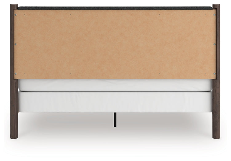 Pamytta King Upholstered Panel Bed, Dresser and Mirror