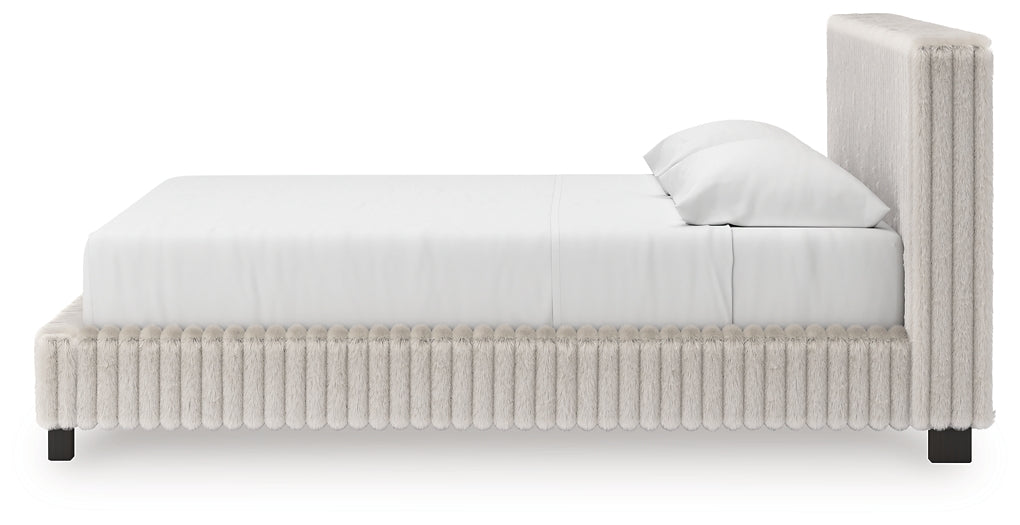 Zuraleus King Upholstered Bed, Dresser and Mirror