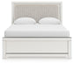 Zuraleus Queen Upholstered Panel Bed, Dresser and Mirror