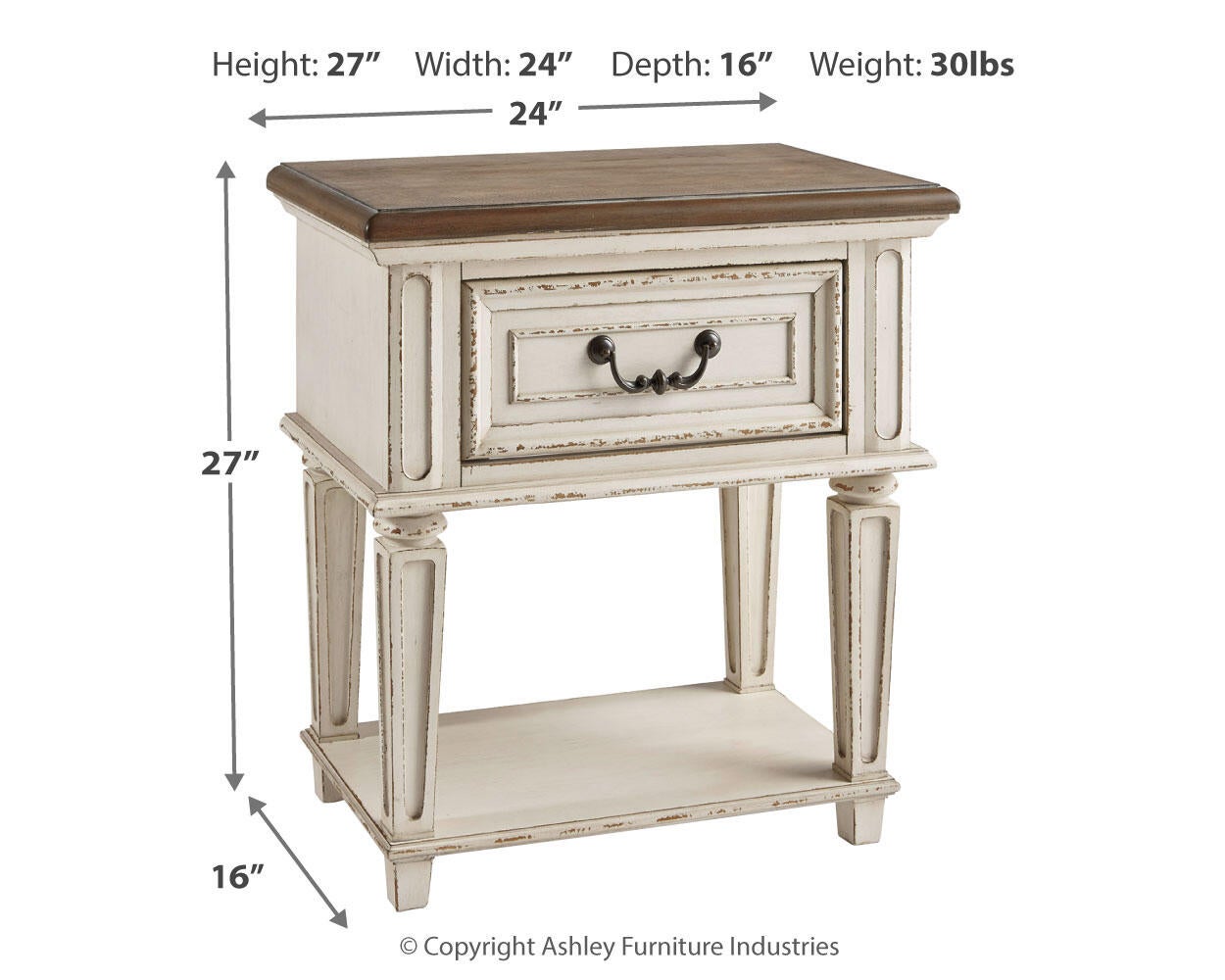 Realyn One Drawer Night Stand