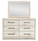 Lawroy King Panel Bed with Storage, Dresser and Mirror