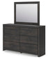 Delmorta Twin Panel Bed, Dresser, Mirror and Nightstand