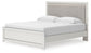 Zuraleus King Upholstered Panel Platform Bed, Dresser, Mirror, Chest and Nightstand