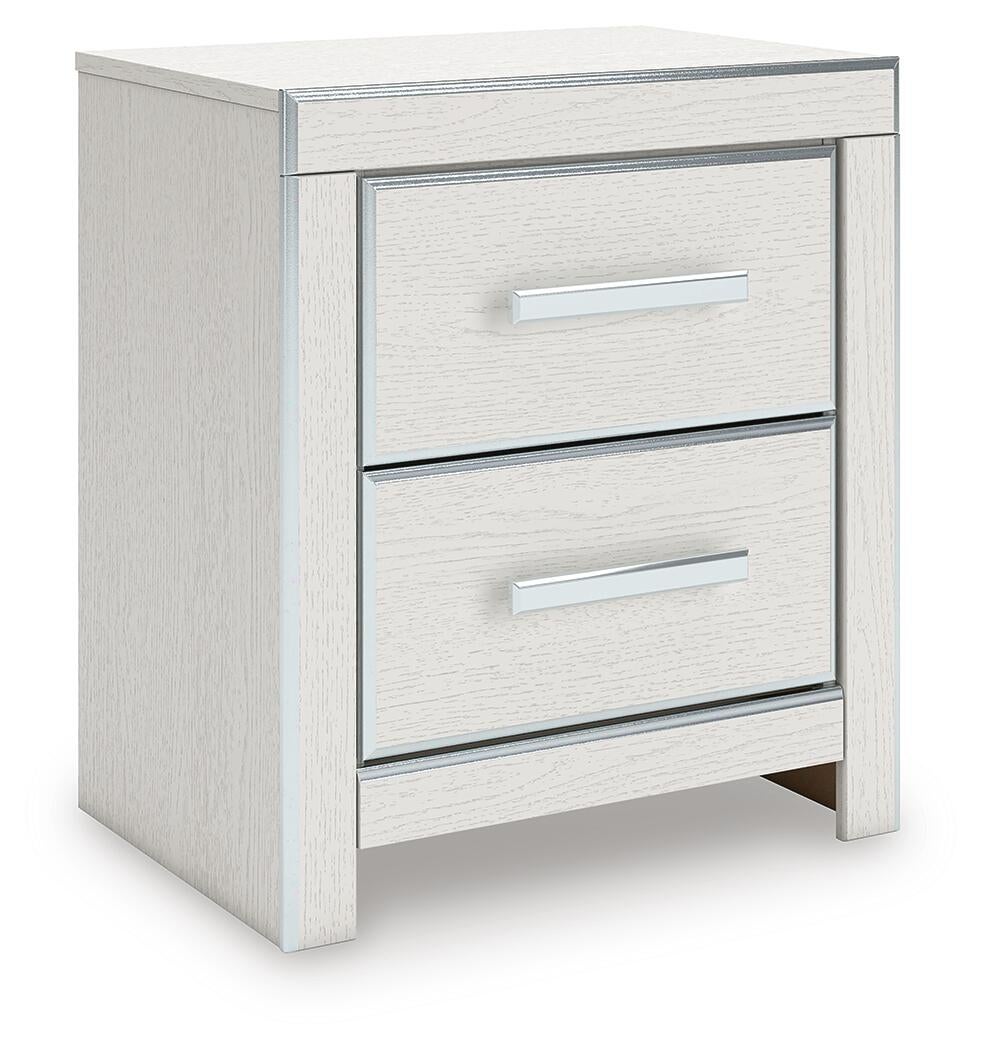 Zuraleus King Upholstered Panel Platform Storage Bed, Dresser, Mirror and Nightstand