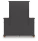 Chadworth King Poster Bed with Mirrored Dresser