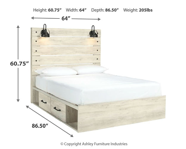 Cambeck  Panel Bed With 2 Storage Drawers