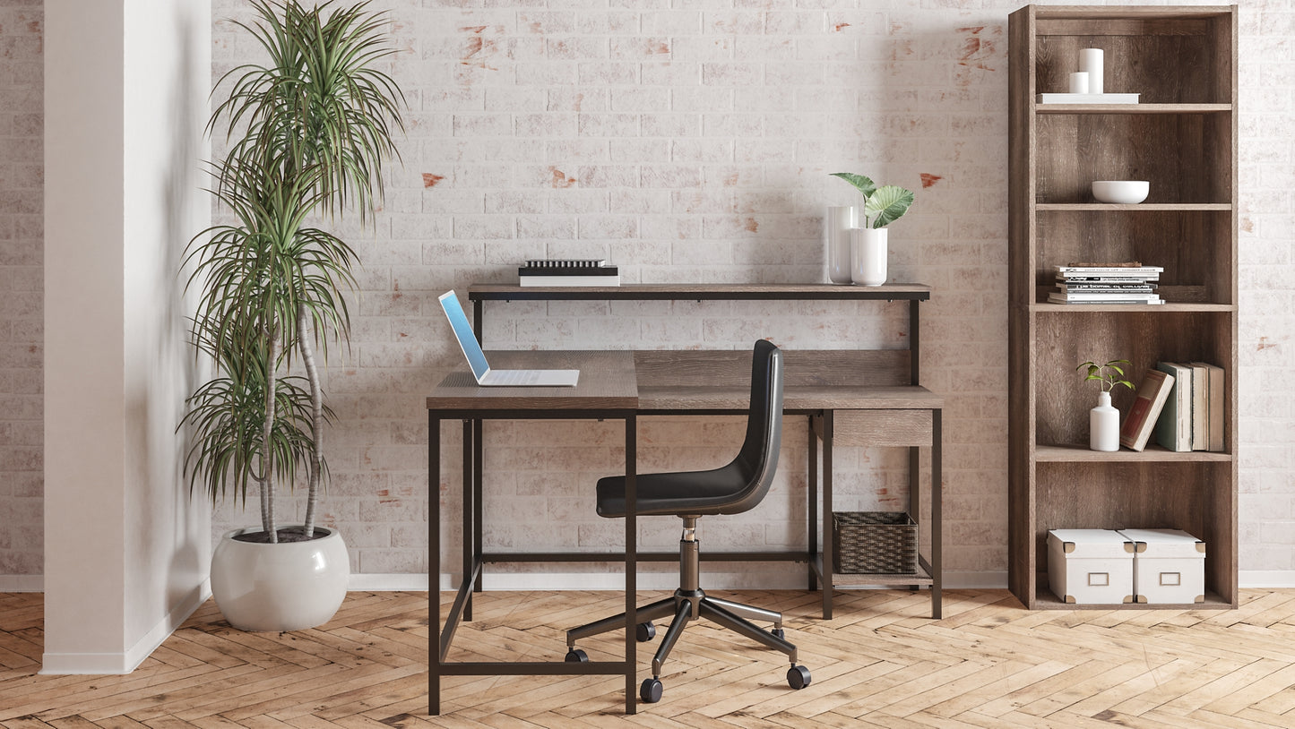 Arlenbry L-Desk with Storage