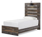 Drystan Twin Panel Bed with Mirrored Dresser, Chest and Nightstand