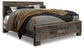 Derekson King Panel Bed with Mirrored Dresser