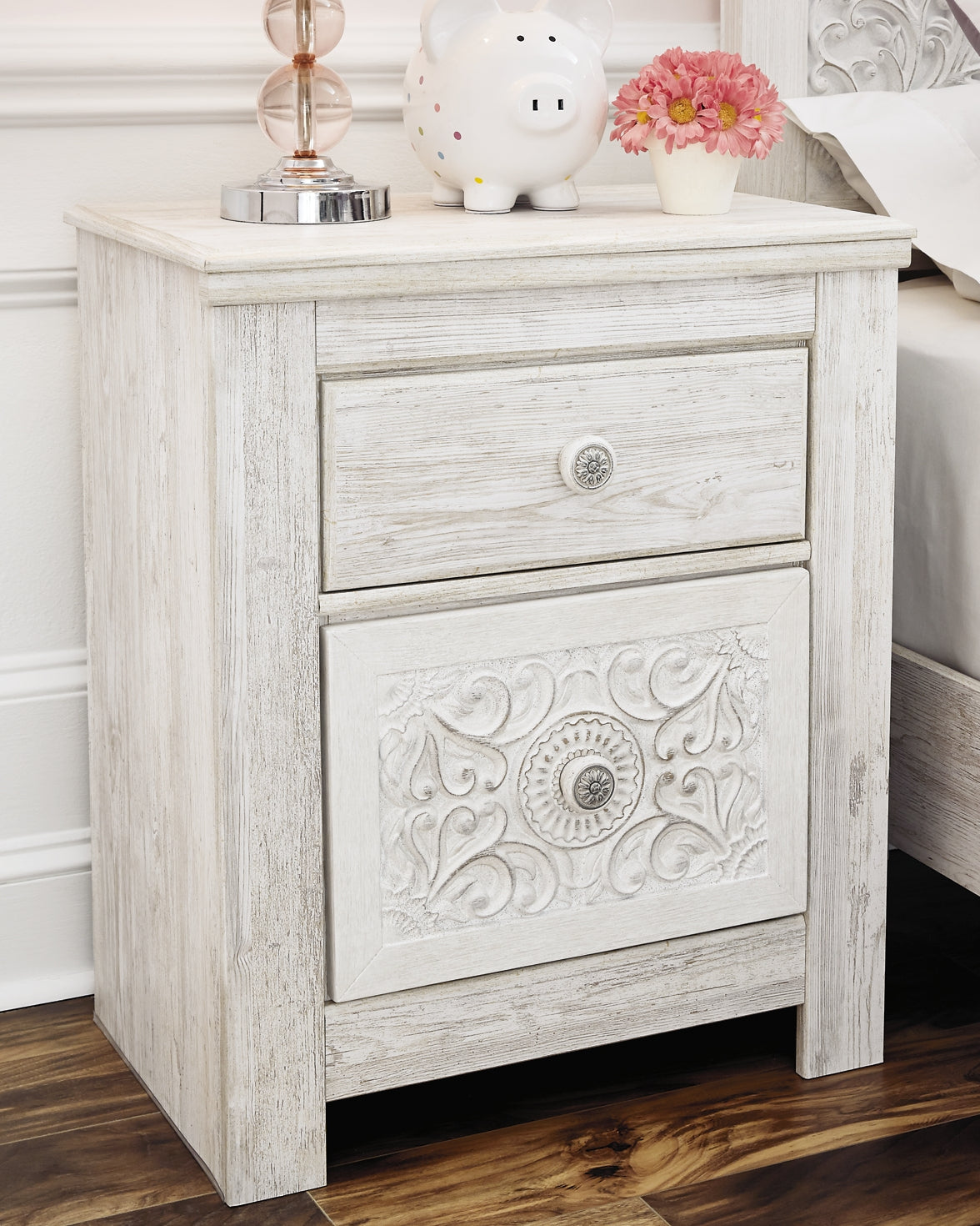 Paxberry Full Panel Bed with Nightstand