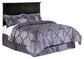 Maribel Full Panel Headboard with Mirrored Dresser, Chest and 2 Nightstands