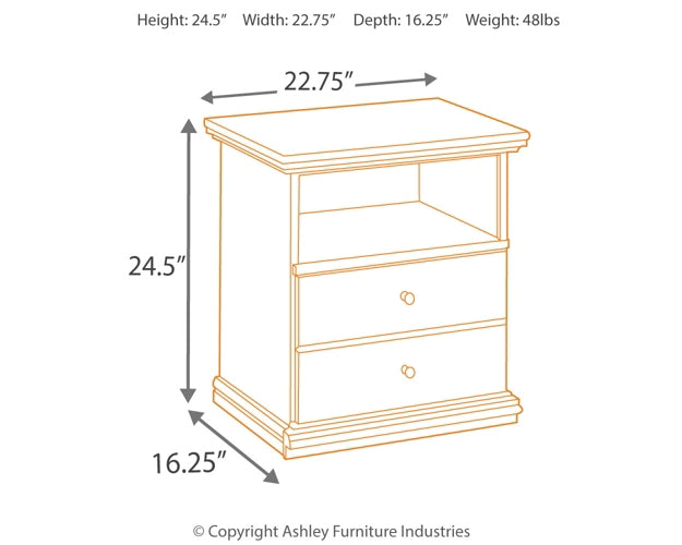 Maribel Full Panel Headboard with Mirrored Dresser, Chest and 2 Nightstands