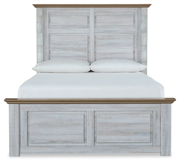 Haven Bay Queen Panel Bed with Mirrored Dresser, Chest and Nightstand