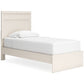 Stelsie Twin Panel Bed with Mirrored Dresser and Nightstand