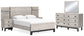 Vessalli Queen Panel Bed with Mirrored Dresser