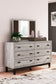 Vessalli Queen Panel Headboard with Mirrored Dresser and Nightstand